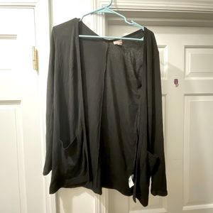 Black lightweight knit cardigan